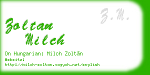 zoltan milch business card